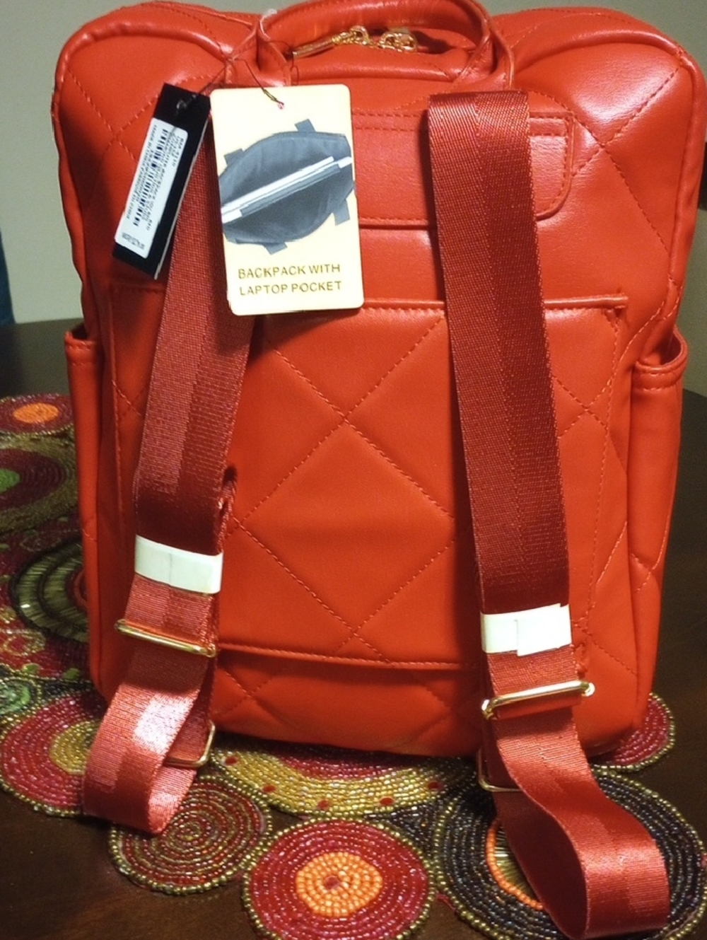 Quilted Laptop Backpack - Picture 13 of 15